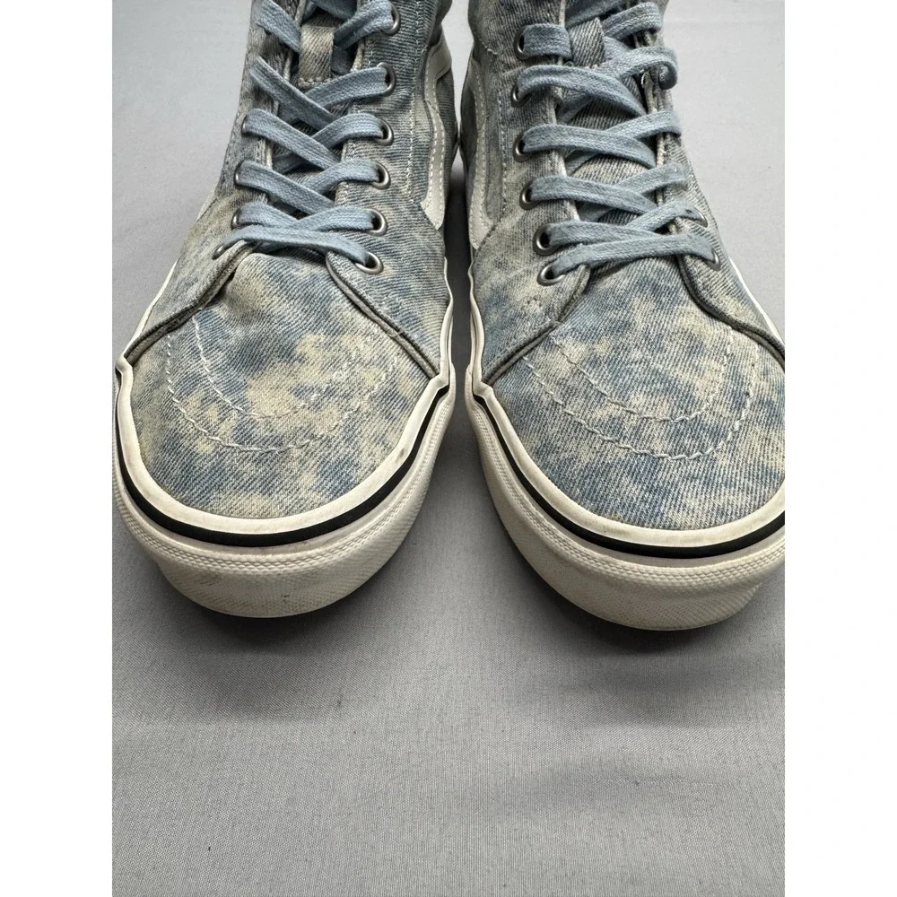 VANS Sk8-Hi Men's Tapered Sneakers Denim Destroy Size US 9.5